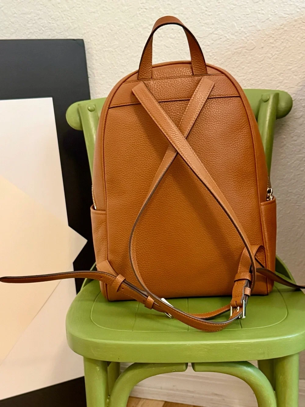 Kate Spade Pebbled Leather Backpack | Cognac | Excellent Condition